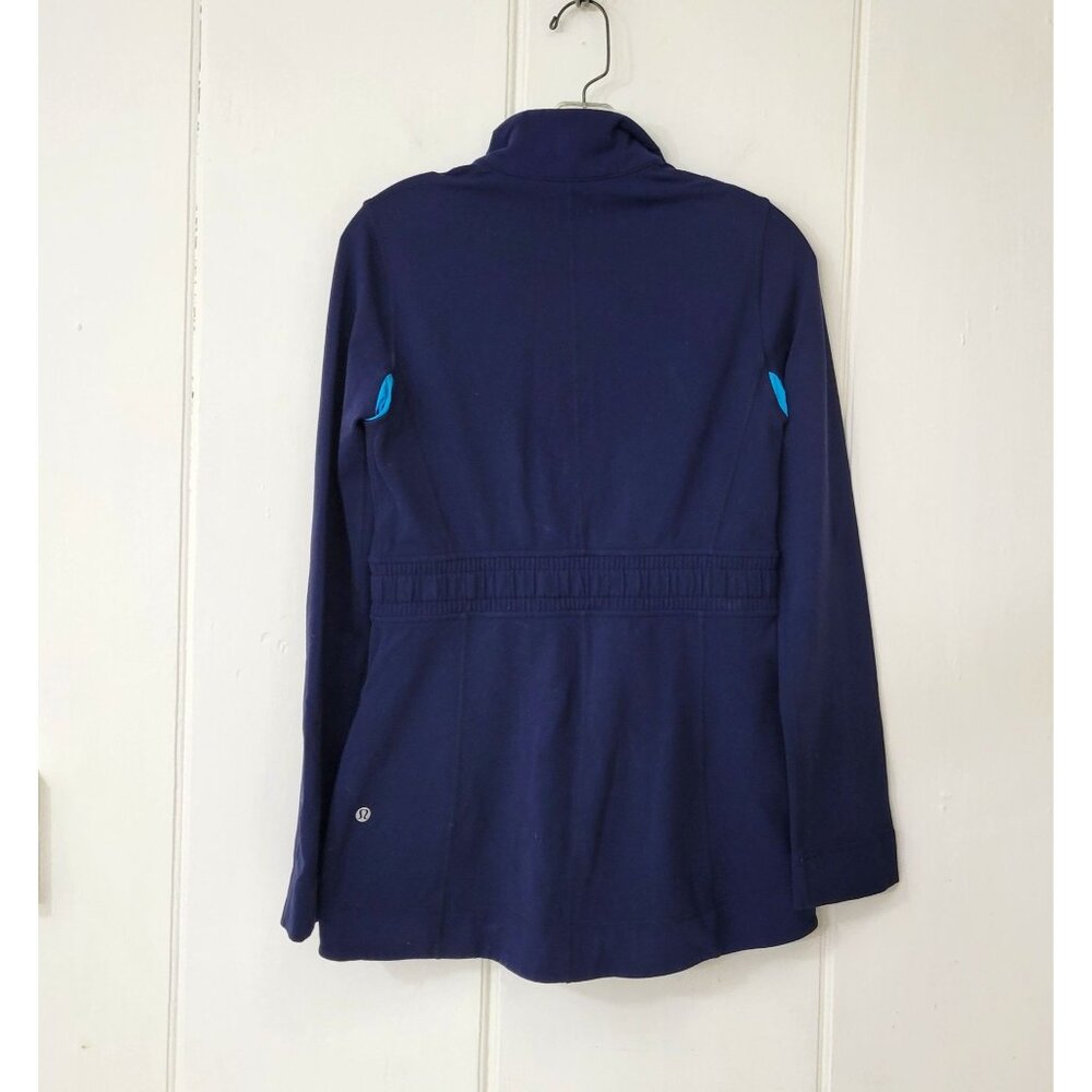Lululemon Athletica Blue Zip Front Jacket Women's Size 6 - Picture 3 of 5